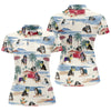 Maxcorners Tropical Bernese Mountain Dog Beach Hawaiian Golf Polo Shirt, Golf Polo For Women, Ladies Golf Top LM1507