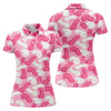 Maxcorners Funny Pink Frosted Cookie Adult Golf Shirt, Women’s Golf Tops, Golf Polo For Women LM1507
