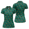 Maxcorners Peacock Feather Pattern Hawaiian Golf Shirt, Hawaiian Golf Shirt, Women’s Golf Apparel, Printed Golf Shirt LM1507