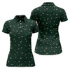 Maxcorners Dark Stout Beer St Patrick's Day Green Shamrock Golf Shirt, Ladies Golf Tops, Golf Shirt For Women