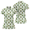 Maxcorners Funny Leprechaun Golf And Beer Green Shamrocks St Patrick's Day Golf Shirt, Women's Golf Shirts, Ladies Golf Polos