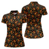 Maxcorners Autumn Bigfoot Forest Pattern Polo Shirt, Women’s Golf Apparel, Hawaiian Golf Shirt, Golf Tops For Women LM1507