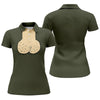 Maxcorners Olive Green Funny Dickhead Faux Chest Golf Shirt, Golf Tops For Women, Women’s Golf Apparel LM1507