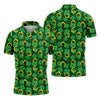 Maxcorners Four Leaf Clovers Golden Horseshoes St Patrick's Day Golf Shirt, Polo Shirts For Men, Golf Shirts For Men