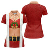 Maxcorners Women's Funny Mrs Claus Costume Golf Shirt, Christmas Golf Shirt, Women’s Golf Apparel LM1507