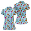Maxcorners Hummingbird Paradise Golf Shirt, Tropical Flower Garden Pattern, Golf Shirt For Women LM1507