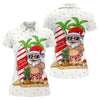 Maxcorners Women's Vacation Mode Santa Golf Shirt, Christmas Golf Shirt, Women’s Golf Apparel LM1507