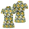 Maxcorners Tropical Pineapple Rifle Hawaiian Golf Shirt Pattern, Hawaiian Golf Shirt, Women’s Golf Apparel LM1507