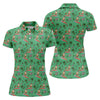 Maxcorners Santa Flamingo Tropical Golf Shirt, Christmas Golf Shirt, Women’s Golf Apparel LM1507