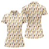 Maxcorners Adult Humor Ice Cream Golf Shirt, Funny Cone Pattern, Golf Shirt For Women LM1507