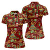 Maxcorners Women's Tropical Santa Surf Shack Golf Shirt, Christmas Golf Shirt, Women’s Golf Apparel LM1507