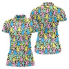 Maxcorners Pastel Easter Bunny Leopard Print Polo Shirt, Women’s Golf Apparel, Hawaiian Golf Shirt, Printed Golf Shirt LM1507