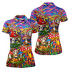 Maxcorners Psychedelic Mushroom Forest Fantasy Golf Polo, Women's Golf Polo, Printed Golf Shirt LM1507