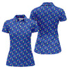 Maxcorners Memphis Pattern Hawaiian Golf Shirt, Retro Summer Women's Golf Tops, Ladies Golf Shirts LM1507