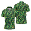 Maxcorners Shamrock St Patrick's Day Dark Green Golf Shirt, Polo Shirts For Men, Golf Shirts For Men, Golfing Apparel