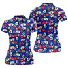 Maxcorners Nautical Cruise Pattern Golf Polo Shirt, Women's Golf Apparel, Printed Golf Shirt LM1507