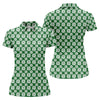 Maxcorners Dibs On The Redhead Lucky Four Leaf Clover St Patrick's Day Golf Shirt, Women's Golf Tops, Ladies Golf Shirts