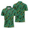 Maxcorners Shamrock Beer Lucky Four Leaf Clover St Patrick's Day Pot Of Gold Polo Shirts For Men, Golf Gift For Men