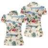 Maxcorners Cute Beagle Beach Vacation Tropical Golf Polo Shirt, Golf Shirts For Women, Women's Golf Apparel LM1507