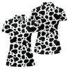 Maxcorners Cowhide Pattern Golf Shirt, Western Ranch Inspired Design, Golf Shirt For Women LM1507
