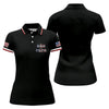 Maxcorners Black First Dad Now Grandpa Golf Polo Shirt, Women’s Golf Polo, Golf Shirts For Women LM1507