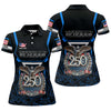 Maxcorners Personalized Veteran America 250 Polo Shirt Blue Accent, Golf Polo For Women, Ladies Golf Tops LM1507