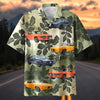 Maxcorners Personalized Classic Pontiac GTO Car Tropical Leaf Olive Green Hawaiian Shirt
