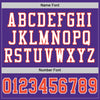 Maxcorners Custom Purple Orange-White Mesh Authentic Throwback Football Jersey LM2605