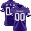 Maxcorners Custom Purple White Authentic Football Jersey LM2605