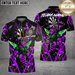 Maxcorners Dart Shirt Lightning Hornet Design Multioptions Personalized Name, Team Name Unisex 3D Shirt (4 Colors)