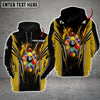 Maxcorners Billiards 8 Ball Multicolor Option Customized Name 3D Hoodie