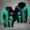 Maxcorners Billiards Ball 8 Fire Customized Name 3D Hoodie