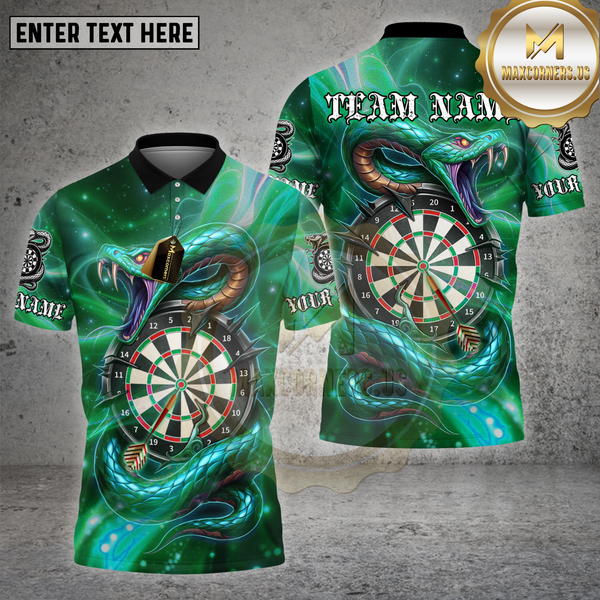 Maxcorners Darts Shirt Dartboard Cosmic Snake Strike Design Multi Options Personalized Name, Team Name 3D Shirt