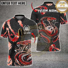 Maxcorners Angry Snake Ball And Pins Multicolor Customized Name, Team Name 3D Shirts