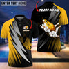 Maxcorners Bowling Ball And Pins Thunder Polka Dot Motifs Multicolor Option Customized Name 3D Shirt