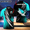 Maxcorners Bowling Ball And Pins Thunder Polka Dot Motifs Multicolor Option Customized Name 3D Shirt