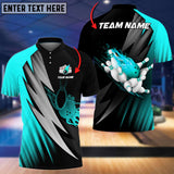 Maxcorners Bowling Ball And Pins Thunder Polka Dot Motifs Multicolor Option Customized Name 3D Shirt