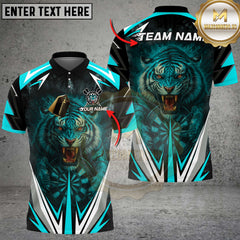 Maxcorners Fire Tiger Darts Multicolor Customized Name, Team Name 3D Shirts