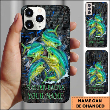 Maxcorners Mahi Mahi Fishing Vibrant Tropical Design Personalized Name 3D Phone Case
