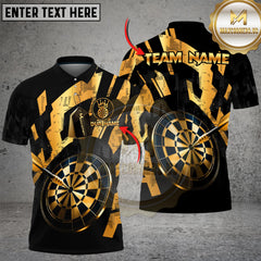 Maxcorners Darts Golden Precision Multicolor Customized Name, Team Name 3D Shirts