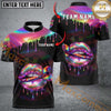 Maxcorners Darts Neon Holographic Lips Dartboard Multicolor Customized Name, Team Name 3D Shirts