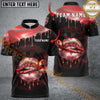 Maxcorners Darts Neon Holographic Lips Dartboard Multicolor Customized Name, Team Name 3D Shirts