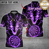 Maxcorners Darts Golden Fire Dragon Dartboard Design Multicolor Customized Name, Team Name 3D Shirts