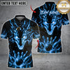 Maxcorners Bowling Golden Fire Dragon Bowling Ball And Pins Design Multicolor Customized Name, Team Name 3D Shirts