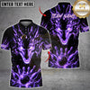 Maxcorners Bowling Golden Fire Dragon Bowling Ball And Pins Design Multicolor Customized Name, Team Name 3D Shirts