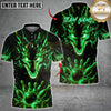 Maxcorners Bowling Golden Fire Dragon Bowling Ball And Pins Design Multicolor Customized Name, Team Name 3D Shirts