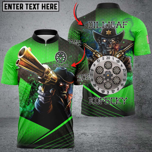 Maxcorners Darts Outlaw Gunslinger Multicolor Customized Name, Team Name 3D Shirts For Shana