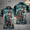 Maxcorners Bowling Girl Pitbull Pink Galaxy Multicolor Customized Name, Team Name 3D Shirt