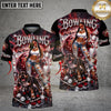 Maxcorners Bowling Girl Pitbull Pink Galaxy Multicolor Customized Name, Team Name 3D Shirt