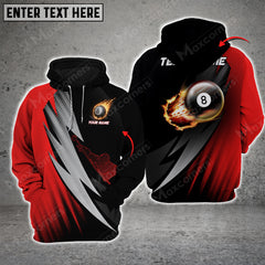 Maxcorners Billiards Signature Multicolor Option Customized Name 3D Hoodie